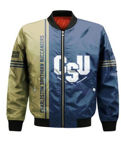 Charleston Southern Buccaneers Bomber Jacket Half Style - NCAA