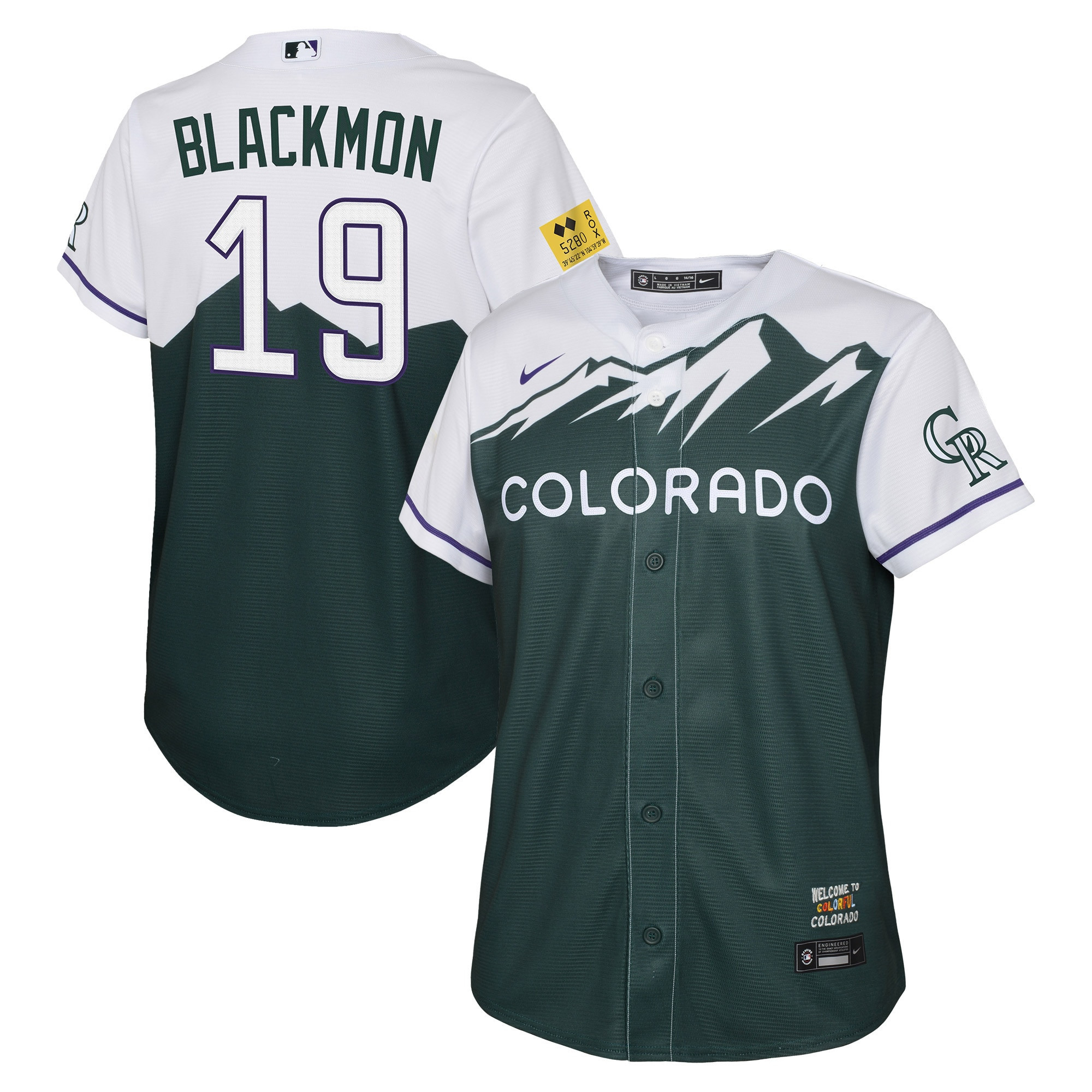 Charlie Blackmon Colorado Rockies 2022 City Connect Replica Player Jersey - Green Mlb