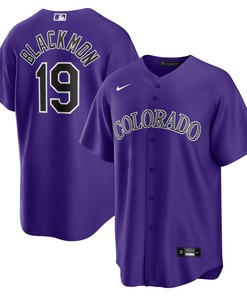Charlie Blackmon Colorado Rockies Alternate Replica Player Name Jersey - Purple Mlb