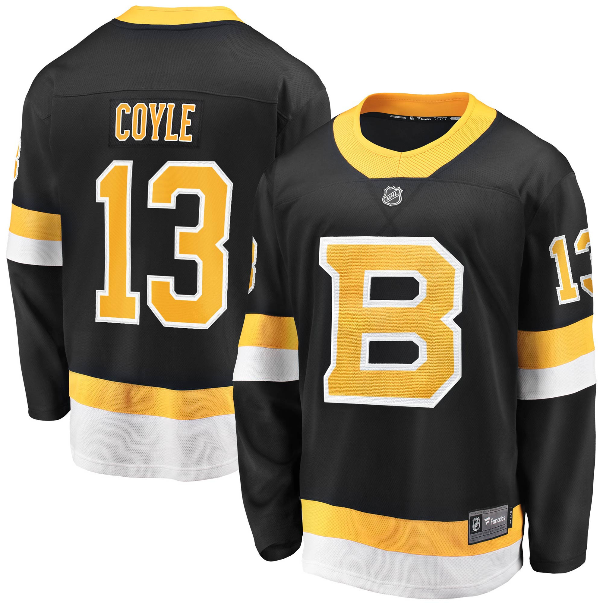 Charlie Coyle Boston Bruins Fanatics Branded 2019/20 Alternate Premier Breakaway Player Jersey - Black Nhl