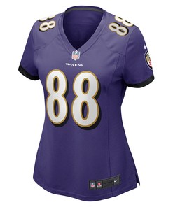 Charlie Kolar 88 Baltimore Ravens Women's Player Game Jersey - Purple
