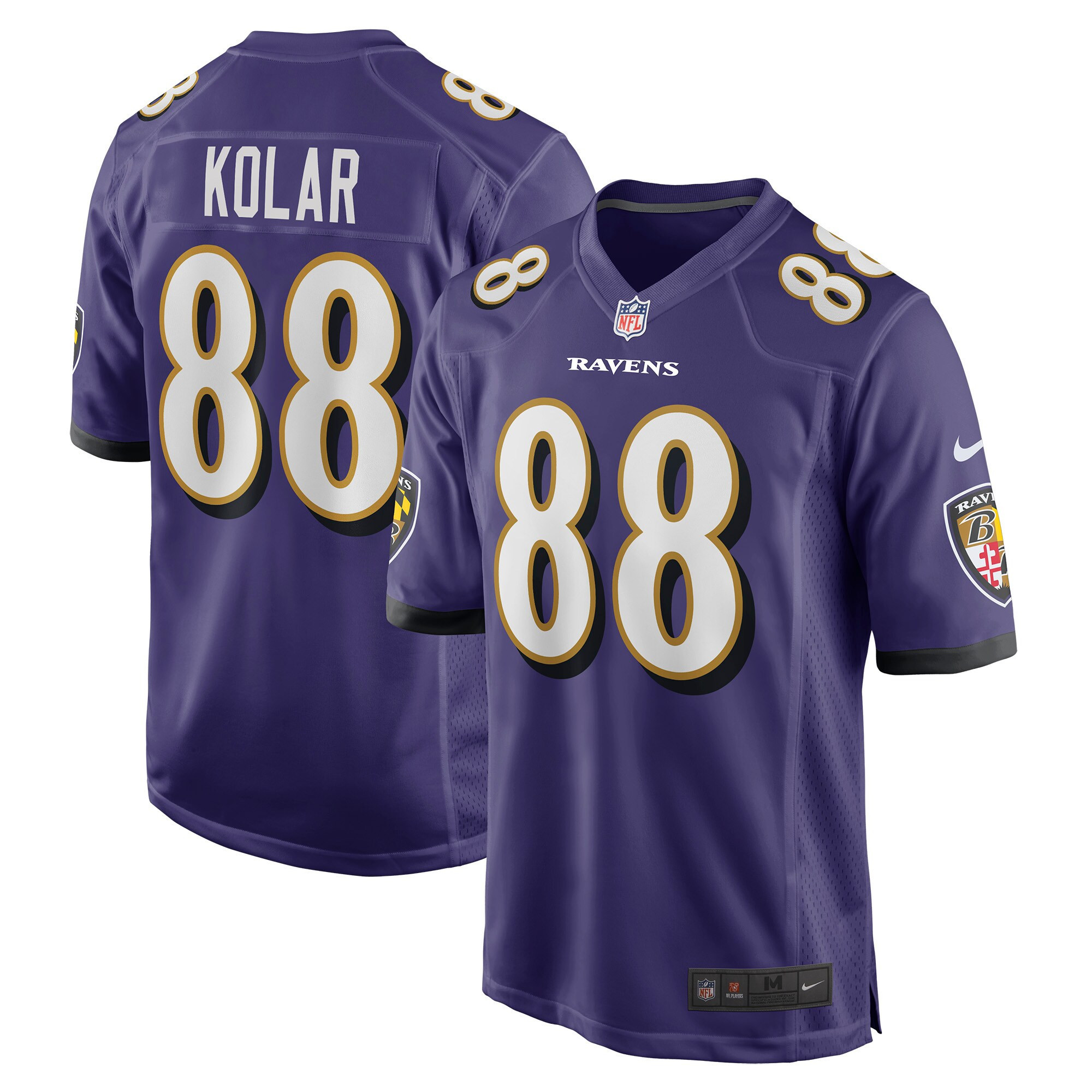 Charlie Kolar Baltimore Ravens Player Game Jersey - Purple Nfl