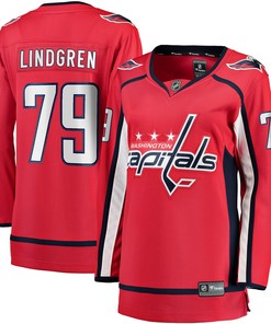 Charlie Lindgren Washington Capitals Fanatics Branded Womens Home Breakaway Player Jersey - Red Nhl