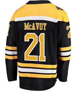 Charlie McAvoy 21 Boston Bruins Stanley Cup 2023 Playoffs Patch Home Breakaway Men Jersey - Black