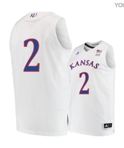 Charlie Moore 2 Kansas Jayhawks Basketball Youth Jersey - White