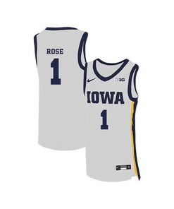 Charlie Rose 1 Iowa Hawkeyes Elite Basketball Men Jersey - White