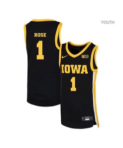 Charlie Rose 1 Iowa Hawkeyes Elite Basketball Youth Jersey - Black