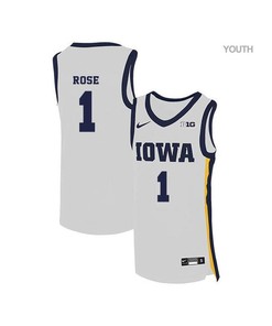 Charlie Rose 1 Iowa Hawkeyes Elite Basketball Youth Jersey - White