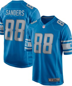 Charlie Sanders Detroit Lions Game Retired Player Jersey - Blue Nfl