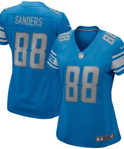 Charlie Sanders Detroit Lions Womens Game Retired Player Jersey - Blue Nfl