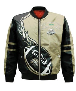 Charlotte 49ers Bomber Jacket Flame Ball - NCAA