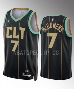 Charlotte Hornets Bryce McGowens 7 2022-23 City Edition Black Jersey Swingman