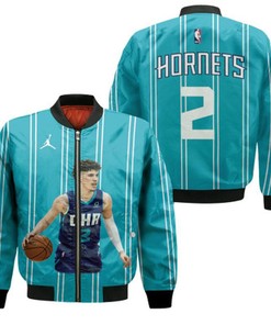 Charlotte Hornets LaMelo Ball 2 NBA Great Player Basketball Team Icon Gift For Hornets Fans Bomber Jacket