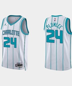 Charlotte Hornets Mason Plumlee 24 2022-23 Association Edition White Men Jersey Swingman