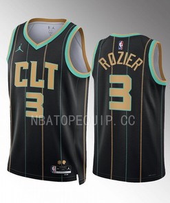 Charlotte Hornets Terry Rozier 3 2022-23 City Edition Black Jersey Swingman