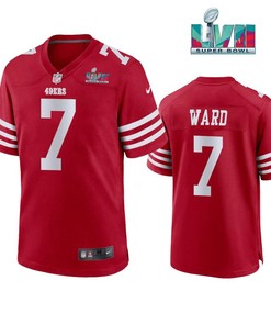 Charvarius Ward 7 San Francisco 49Ers Super Bowl LVII Men Game Jersey- Scarlet
