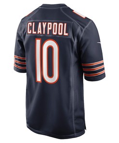 Chase Claypool 10 Chicago Bears Game Player Jersey - Navy
