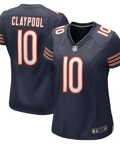 Chase Claypool 10 Chicago Bears Women's Game Player Jersey - Navy