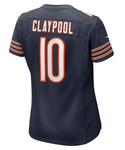 Chase Claypool 10 Chicago Bears Women's Game Player Jersey - Navy