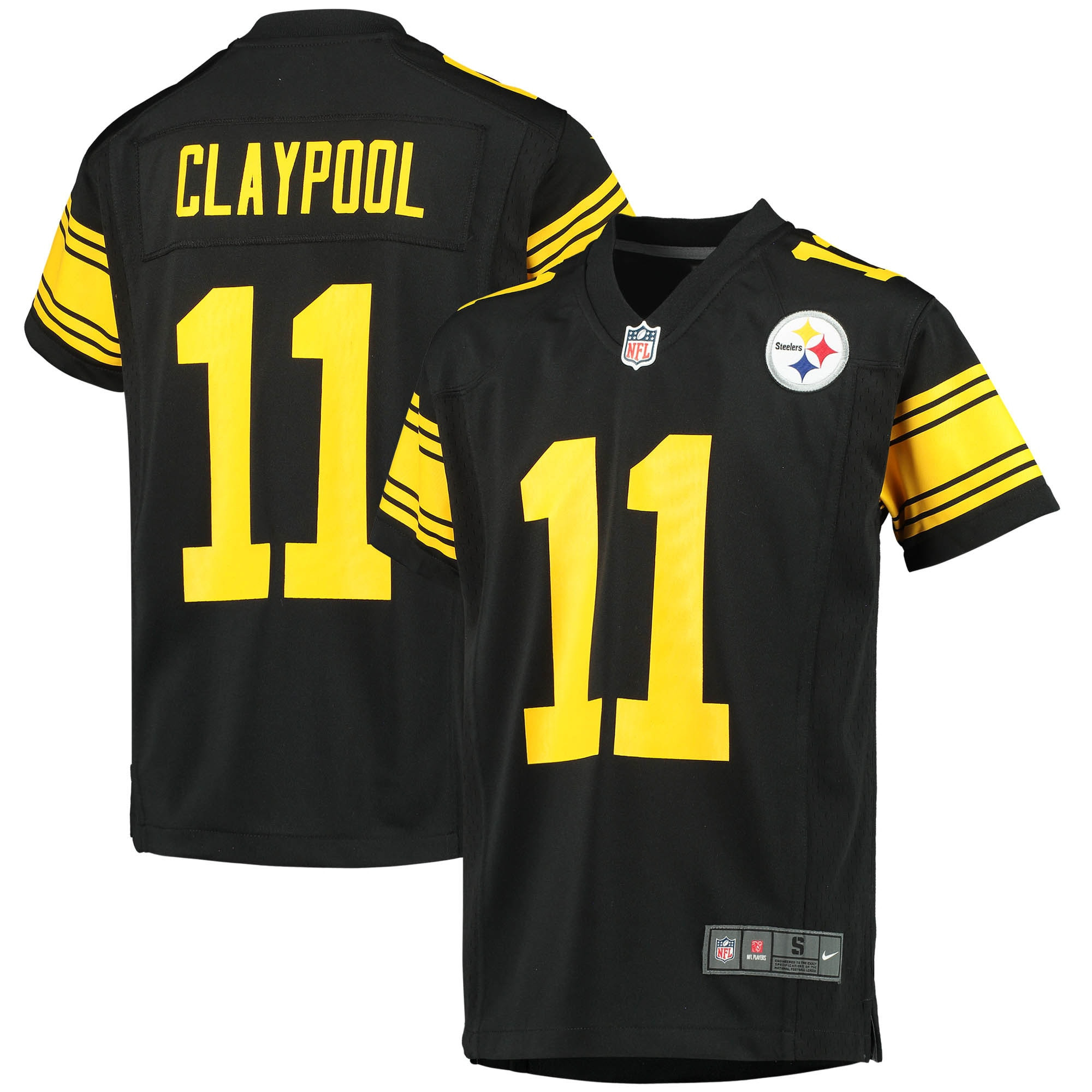 Chase Claypool Pittsburgh Steelers Alternate Player Game Jersey - Black Nfl
