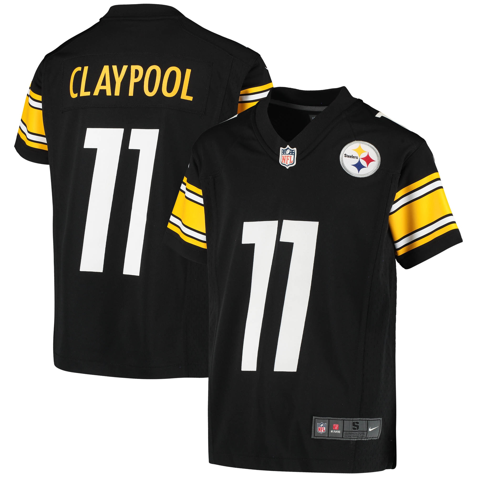 Chase Claypool Pittsburgh Steelers Game Jersey Black Nfl