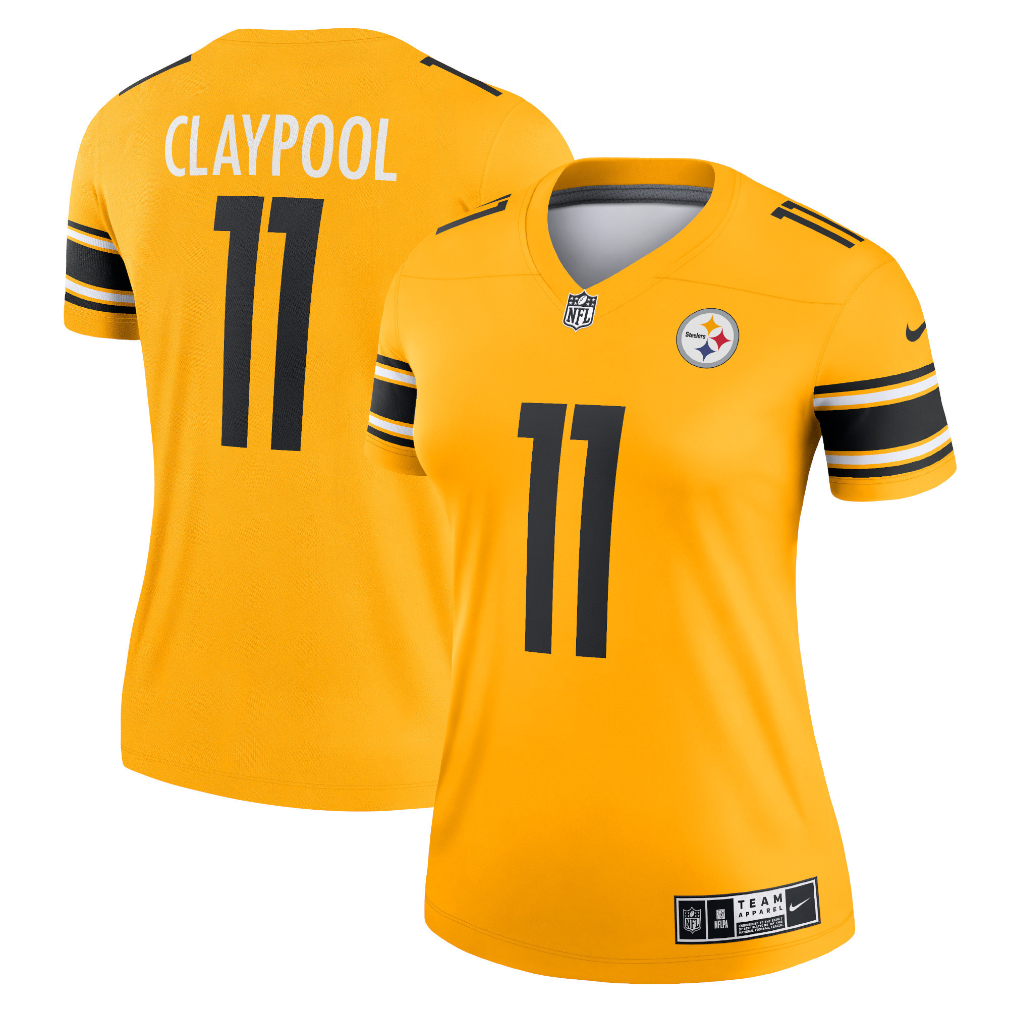 Chase Claypool Pittsburgh Steelers Womens Inverted Legend Game Jersey - Gold Nfl