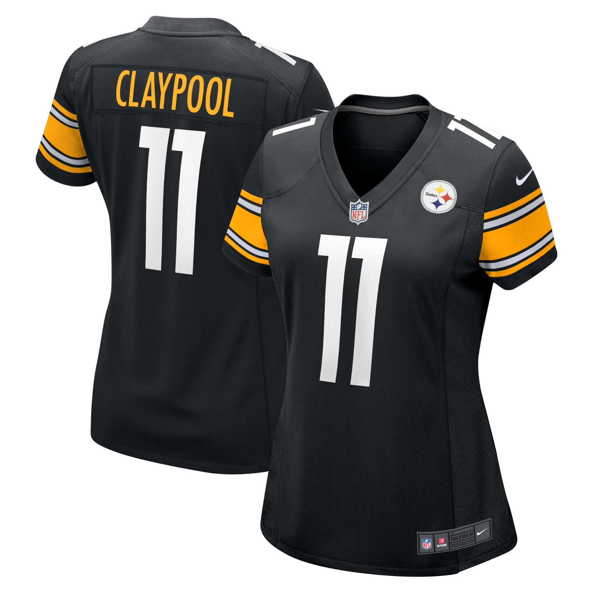 Chase Claypool Pittsburgh Steelers Womens Player Game Jersey - Black Nfl