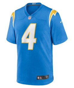 Chase Daniel 4 Los Angeles Chargers Game Jersey - Powder Blue