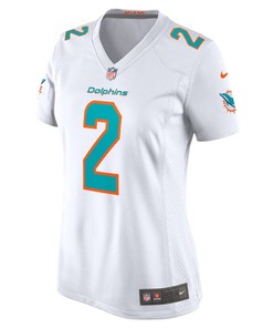 Chase Edmonds 2 Miami Dolphins Women's Game Player Jersey - White