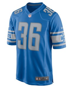 Chase Lucas 36 Detroit Lions Player Game Jersey - Blue