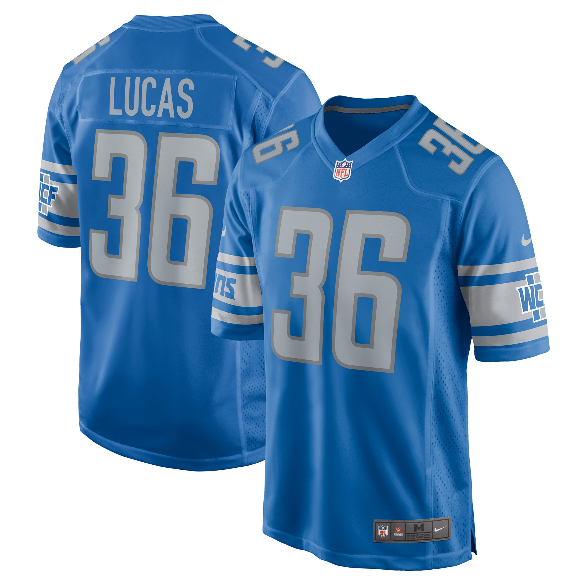 Chase Lucas Detroit Lions Player Game Jersey - Blue Nfl