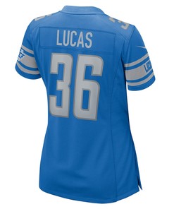 Chase Lucas Detroit Lions Women's Player Game Jersey - Blue