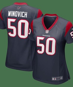 Chase Winovich 50 Houston Texans Women's Game Player Jersey - Navy