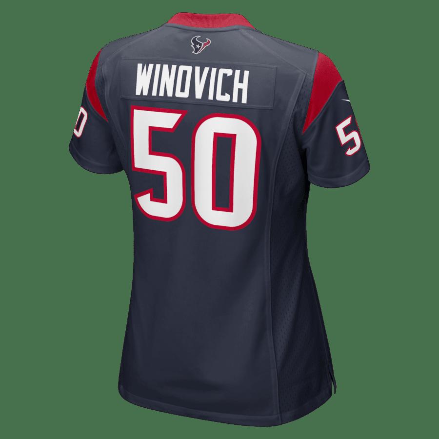 Chase Winovich 50 Houston Texans Women's Game Player Jersey - Navy
