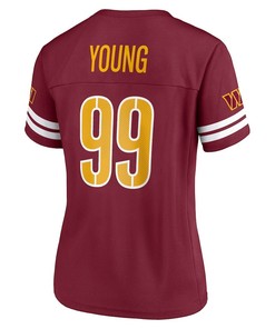 Chase Young 99 Washington Commanders Women's Game Time Player Jersey - Burgundy