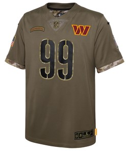 Chase Young 99 Washington Commanders Youth 2022 Salute To Service Player Limited Jersey - Olive