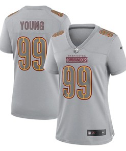 Chase Young Washington Commanders Women's Atmosphere Fashion Game Jersey - Gray