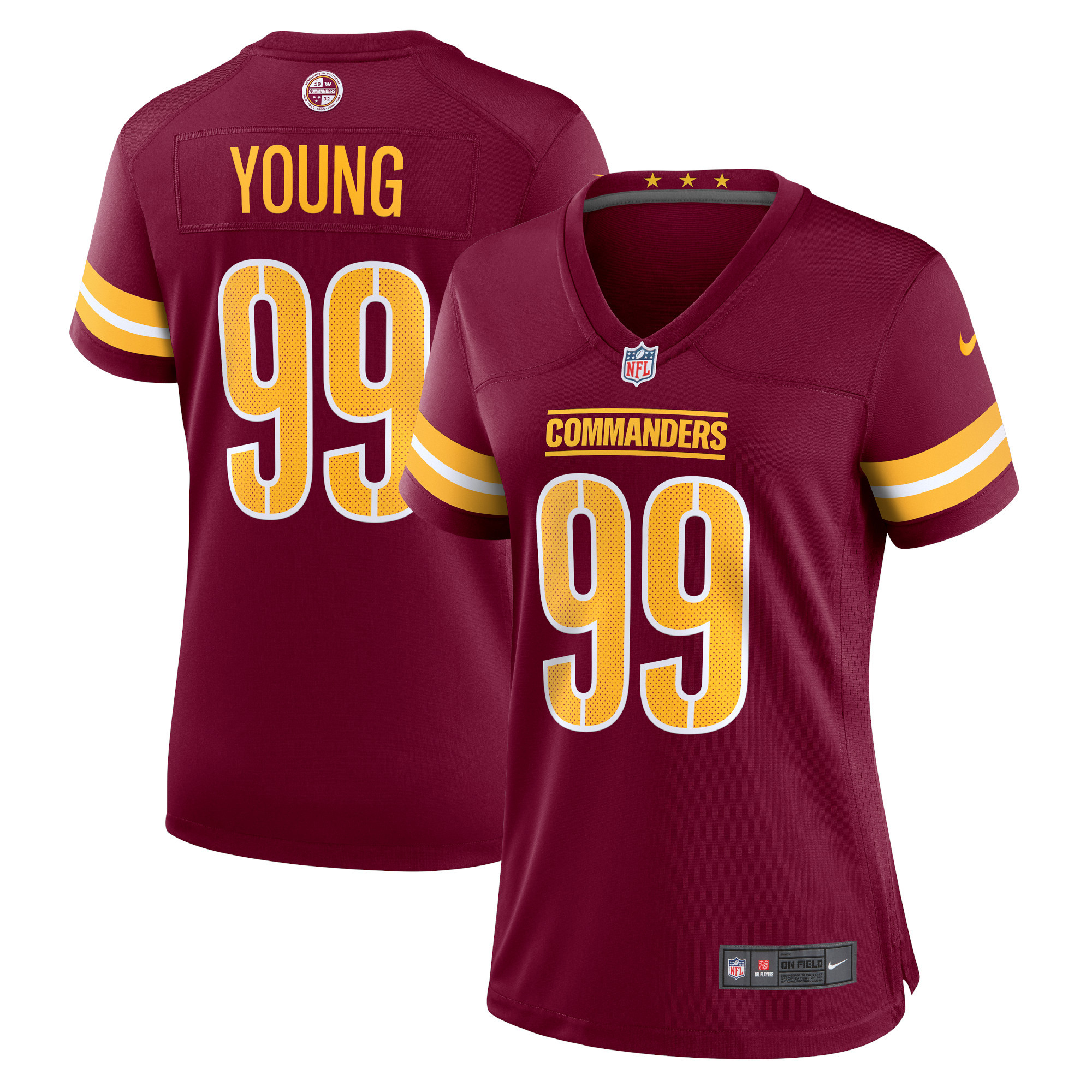Chase Young Washington Commanders Womens Game Jersey Burgundy Nfl
