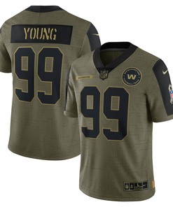 Chase Young Washington Football Team 2021 Salute To Service Limited Player Jersey - Olive Nfl