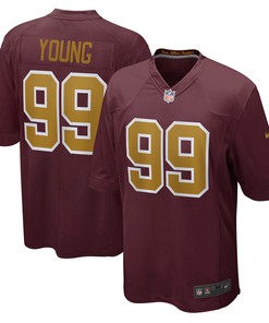 Chase Young Washington Football Team Alternate Game Jersey - Burgundy Nfl
