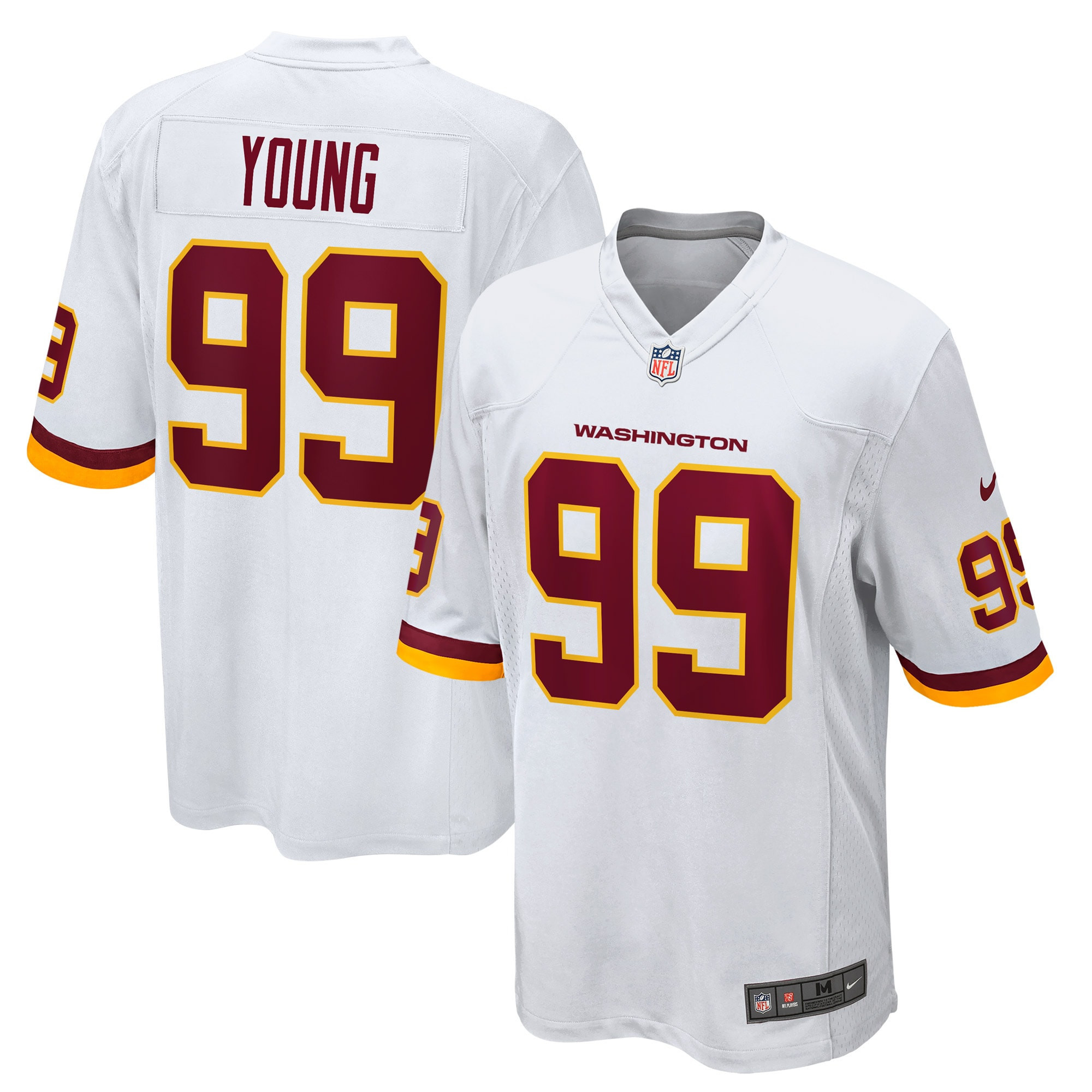 Chase Young Washington Football Team Game Jersey White Nfl