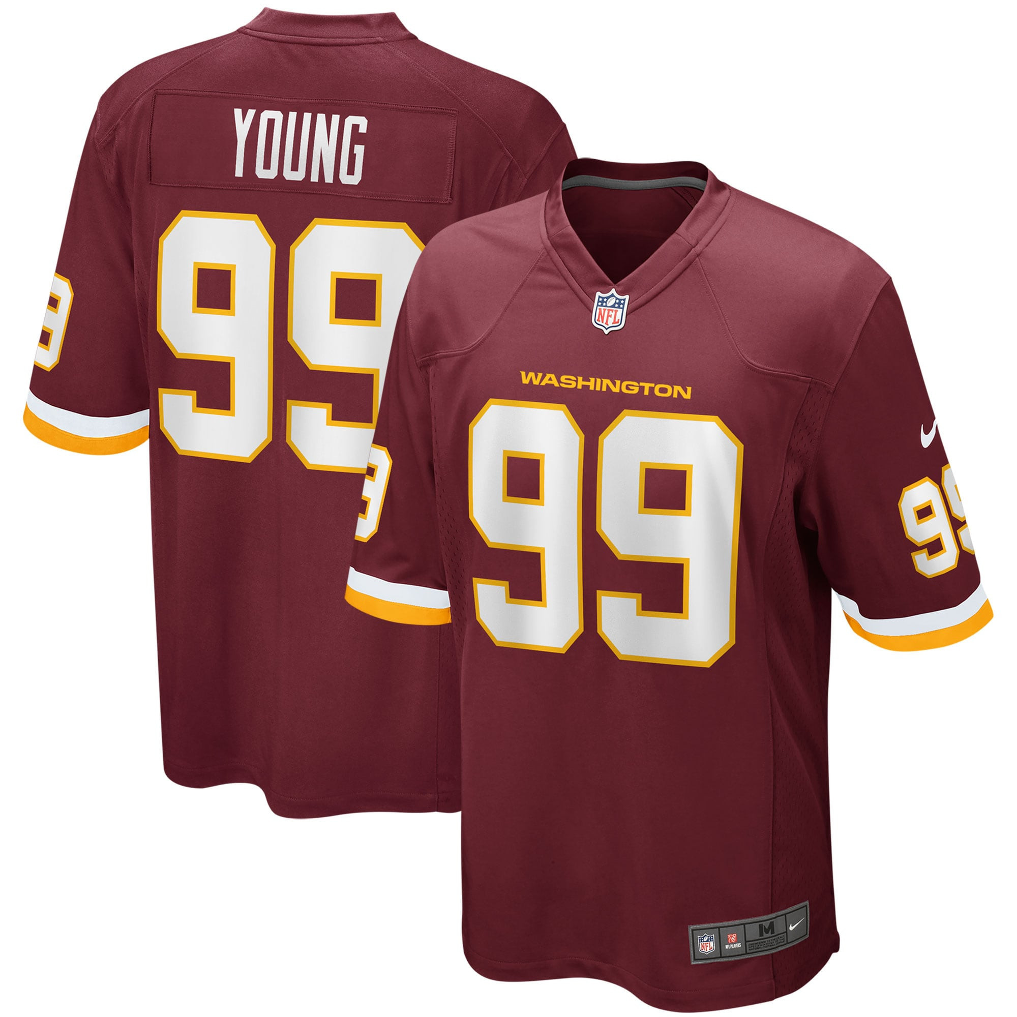 Chase Young Washington Football Team Player Game Jersey Burgundy Nfl