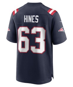 Chasen Hines New England Patriots Game Player Jersey - Navy