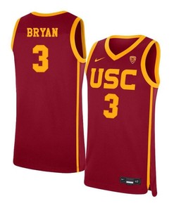 Chass Bryan 3 USC Trojans Elite Basketball Men Jersey - Red