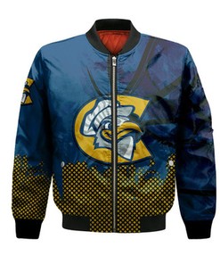 Chattanooga Mocs Bomber Jacket Basketball Net Grunge Pattern- NCAA