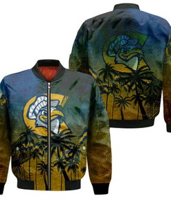 Chattanooga Mocs Bomber Jacket Coconut Tree Tropical Grunge - NCAA