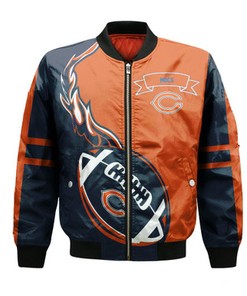 Chattanooga Mocs Bomber Jacket Flame Ball - NCAA