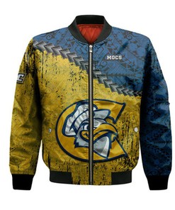 Chattanooga Mocs Bomber Jacket Grunge Polynesian Tattoo- NCAA