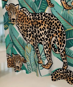 Cheetah Print Bath Shower Curtain - Bathroom Curtain