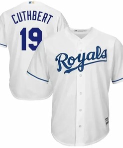 Cheslor Cuthbert Kansas City Royals Home Cool Base Player Jersey - White Color